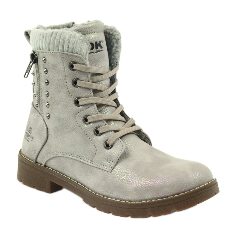 DK Botas Timberki en piel gris perla 1 DK Botas Timberki en piel gris perla 1