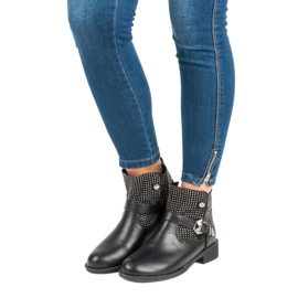 Botas rock de mujer negro 6