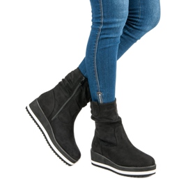 Primavera Botas de cuña negras negro 2 Primavera Botas de cuña negras negro 2