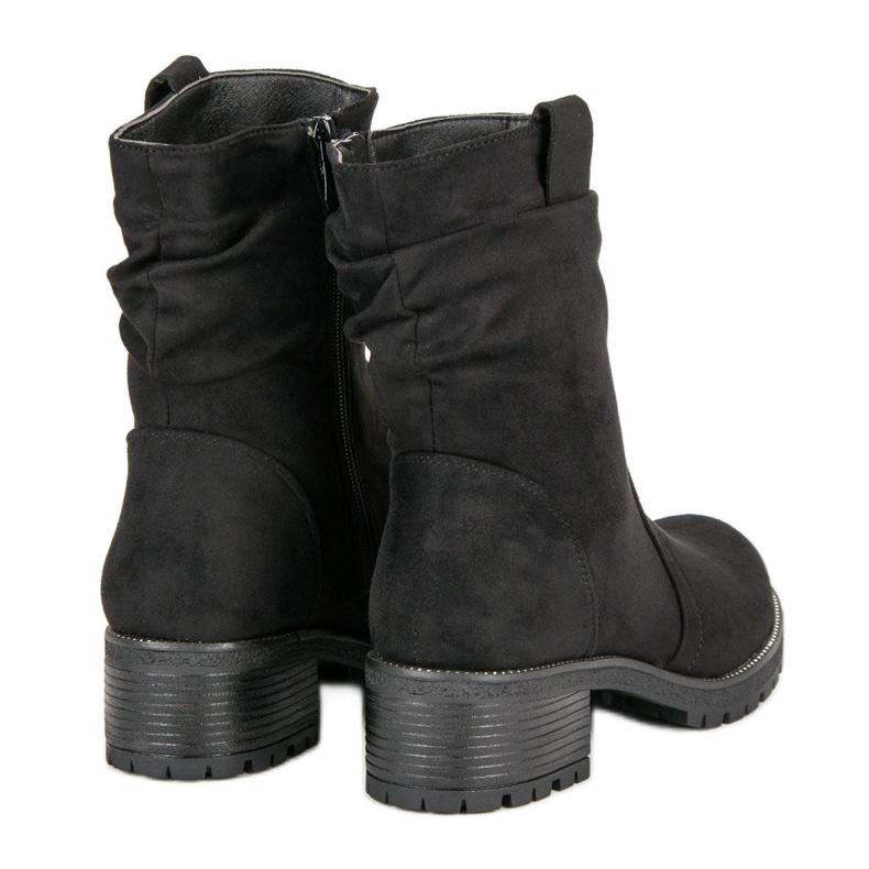 Lucky Shoes Trabajadores de gamuza negro 1