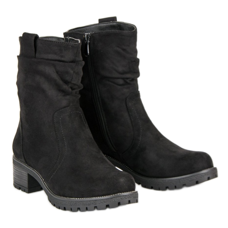 Lucky Shoes Trabajadores de gamuza negro 2