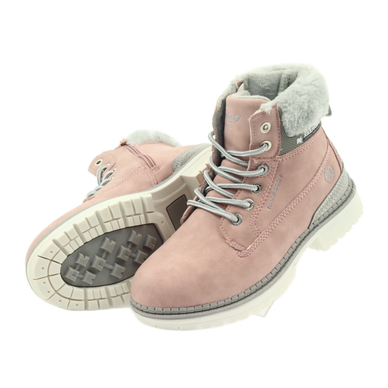 American Club Botas americanas botines botas de invierno 708122 gris rosado 4