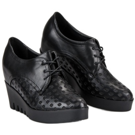 J. Star Zapatos calados en una cuña negro 3