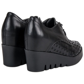 J. Star Zapatos calados en una cuña negro 2