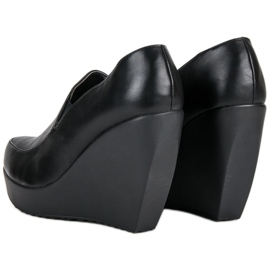 J. Star Tacones de cuña negros 2