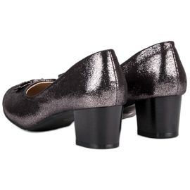 J. Star Zapatos elegantes de tacón alto gris 4