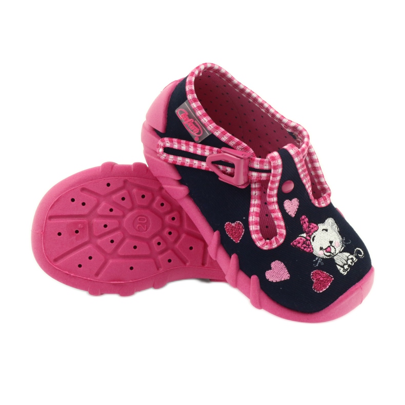 Calzado infantil befado zapatillas 110p330 azul marino rosado 3