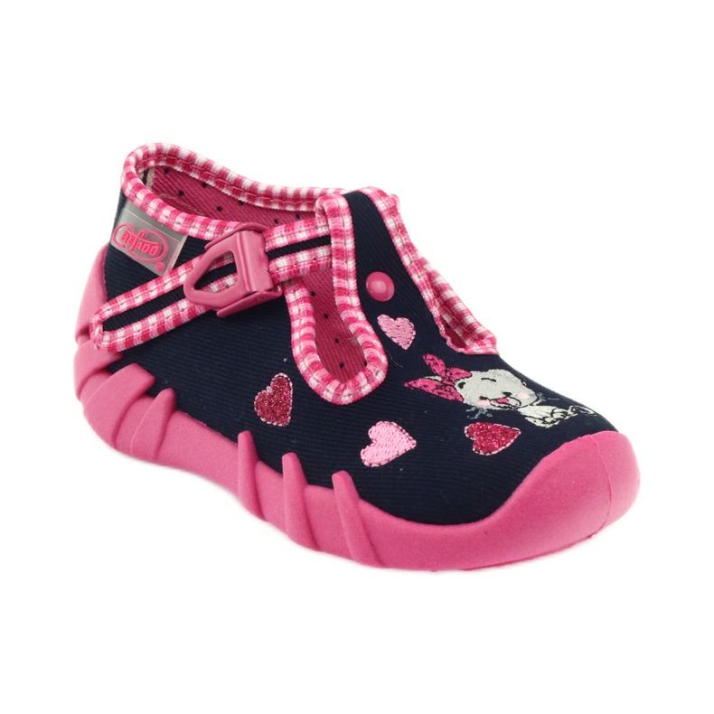 Calzado infantil befado zapatillas 110p330 azul marino rosa 1