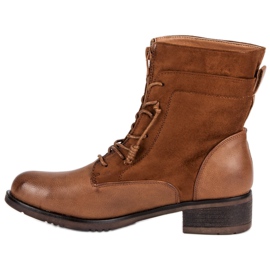 Botas con cremallera marrón 1