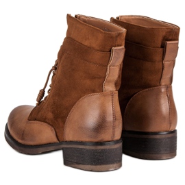 Botas con cremallera marrón 2