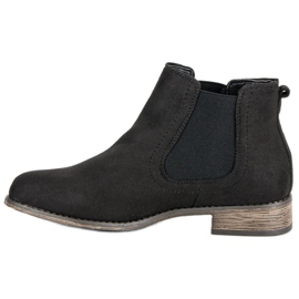 Queentina Botines Chelsea casuales negro 1
