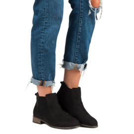 Queentina Botines Chelsea casuales negro 3