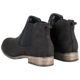 Queentina Botines Chelsea casuales negro 5