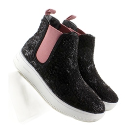 Botines Chelsea para niños suela deportiva negro 7