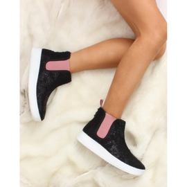 Botines Chelsea para niños suela deportiva negro 6