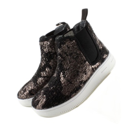 Botines Chelsea para niños suela deportiva negro 3