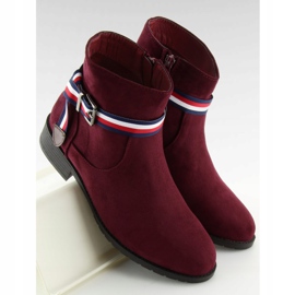 Botines Chelsea granate mujer 99-150 Rojo 1