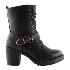 Botas negras de tacón S167 negro 1