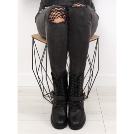 Botas negras de tacón S167 negro 7