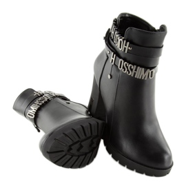 Botas negras de tacón Z122 negro 7