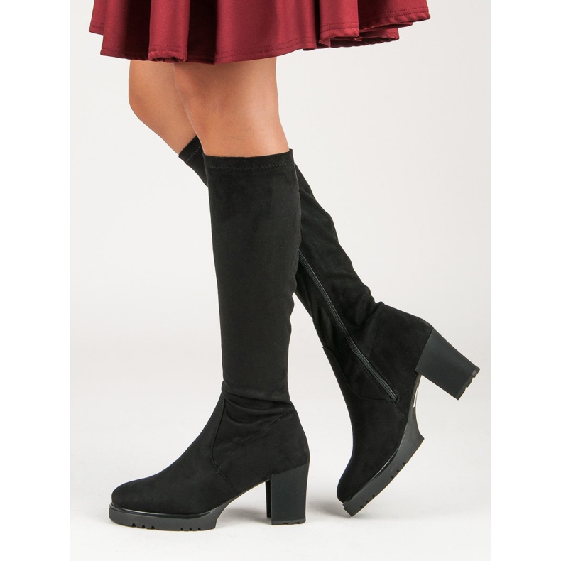 Botas de ante negras negro 1