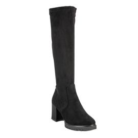 Botas de ante negras negro 2
