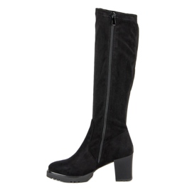 Botas de ante negras negro 3