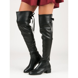 Botas mosquetero negras negro 2