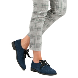 Bestelle Zapatos de ante azul marino 6