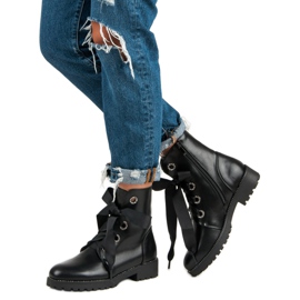 Queentina Botas de trabajo negro 5