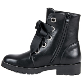 Queentina Botas de trabajo negro 1