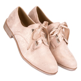 Juliet Zapatos brogues atados rosa 1