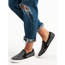 J. Star Zapatillas slipons negras negro 6