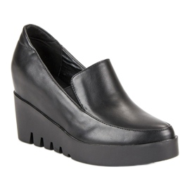 J. Star Zapatos de cuña elegantes negro 3