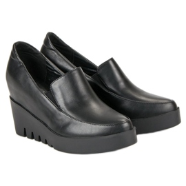 J. Star Zapatos de cuña elegantes negro 6