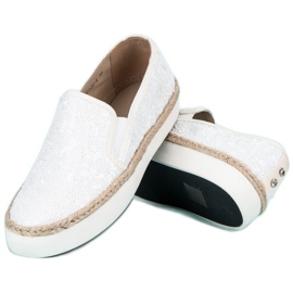 J. Star Zapatillas de mujer de moda blanco 2
