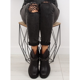 Negro Botas con tachuelas negro 810-PA Negro 5
