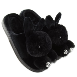 Pantuflas negras de mujer negras DD90 negras negro 1