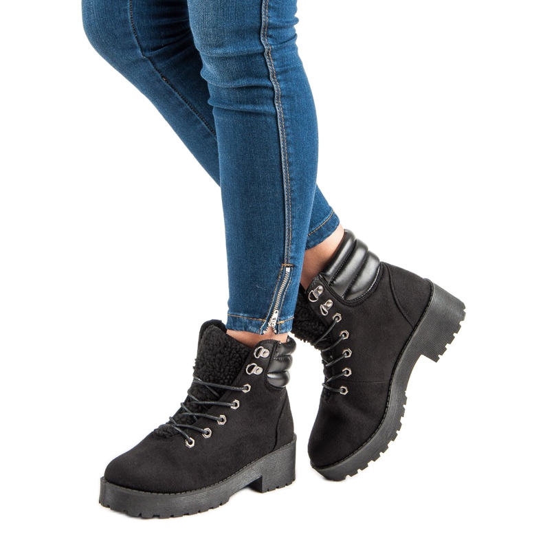 Tramperos de gamuza negro 2 Tramperos de gamuza negro 2