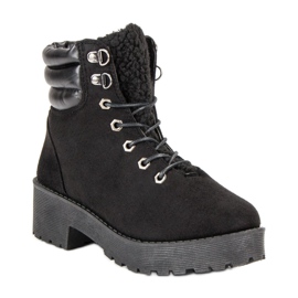Tramperos de gamuza negro 3