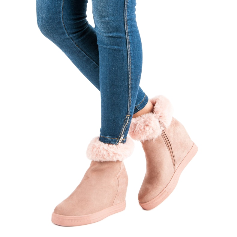 Seastar Botas de cuña rosa 2