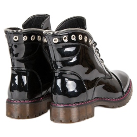 Lucky Shoes Trabajadores barnizados negro 7