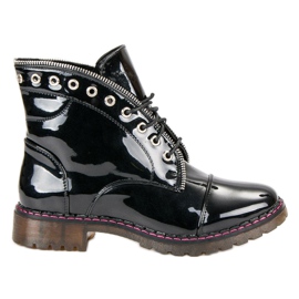 Lucky Shoes Trabajadores barnizados negro 9