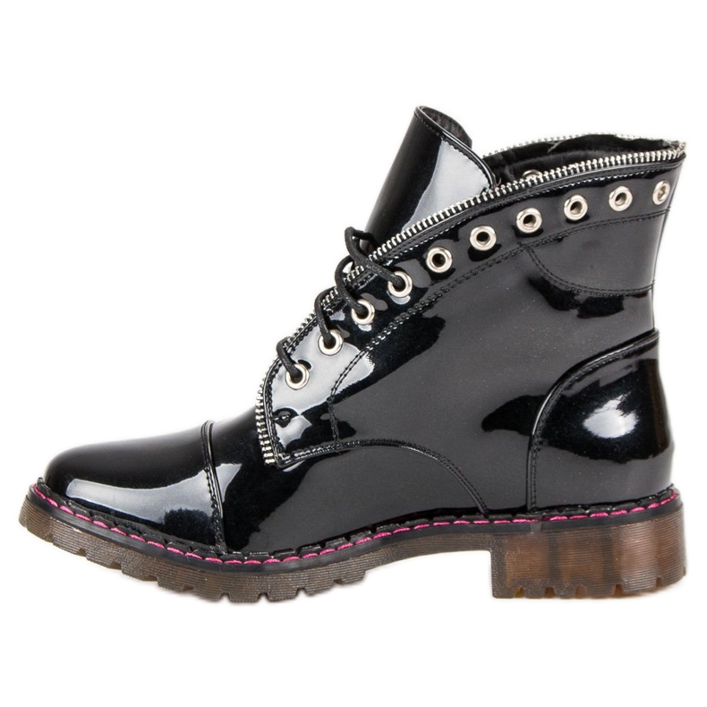 Lucky Shoes Trabajadores barnizados negro 1