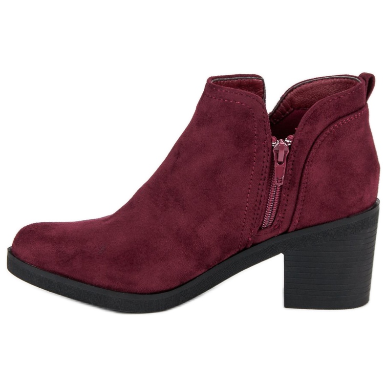 Ideal Shoes Botas de tacon alto rojo 1 Ideal Shoes Botas de tacon alto rojo 1