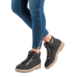 Bestelle Tramperos de fieltro de moda negro 1 Bestelle Tramperos de fieltro de moda negro 1