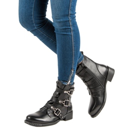 Seastar Botas de rock negro 1