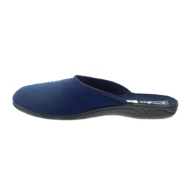 Pantuflas terciopelo lentejuelas Adanex azul marino 2