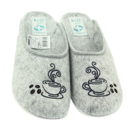 Zapatillas de fieltro Adanex café gris 3
