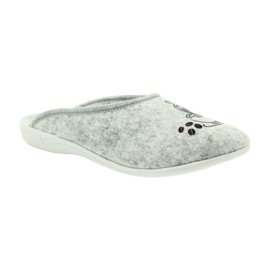 Zapatillas de fieltro Adanex café gris 1